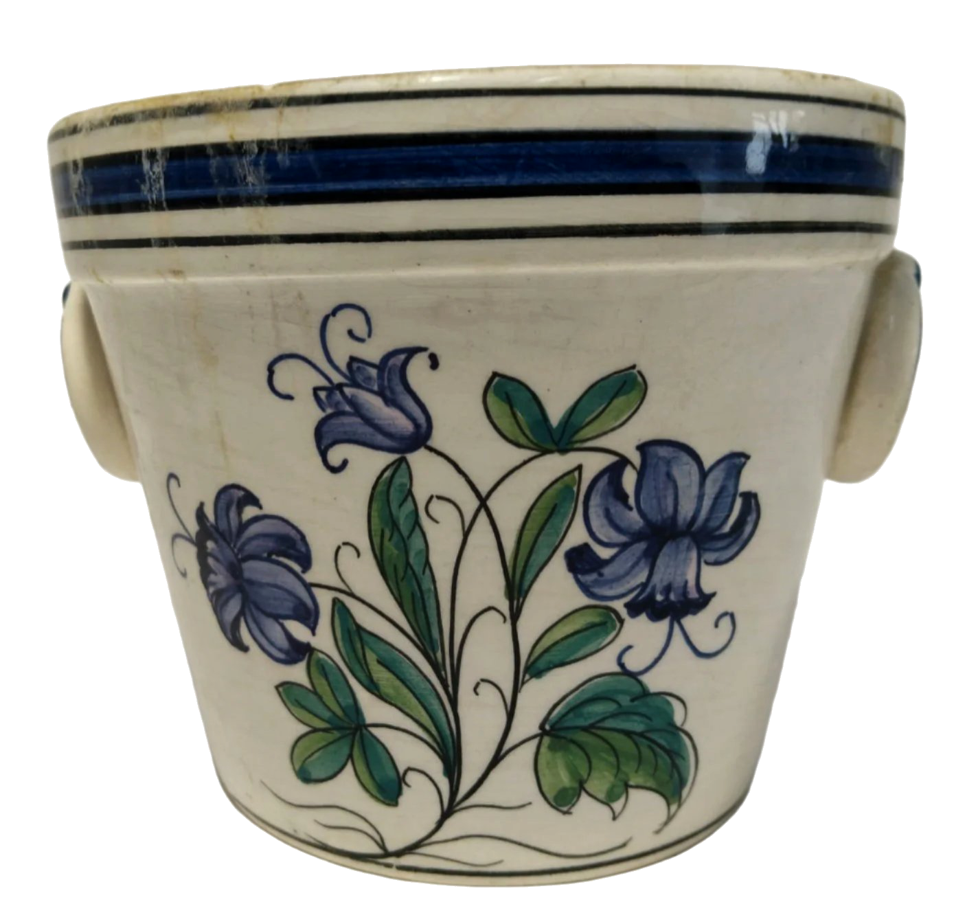 19th-Century Hand-Painted Alcobaça Vase – 15 cm