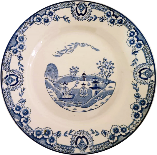 Assiette Ceçol du XIXe siècle à motif chinois