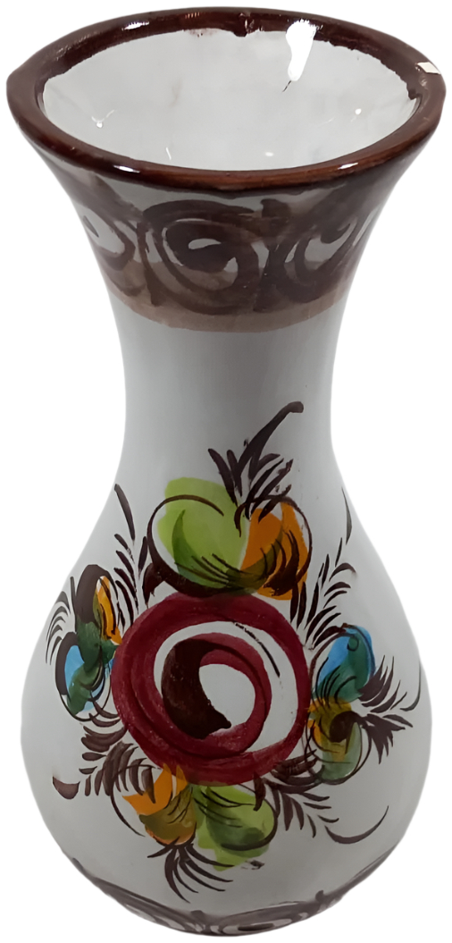 Early 20th-Century Hand-Painted Vase – Alcobaça, Portugal