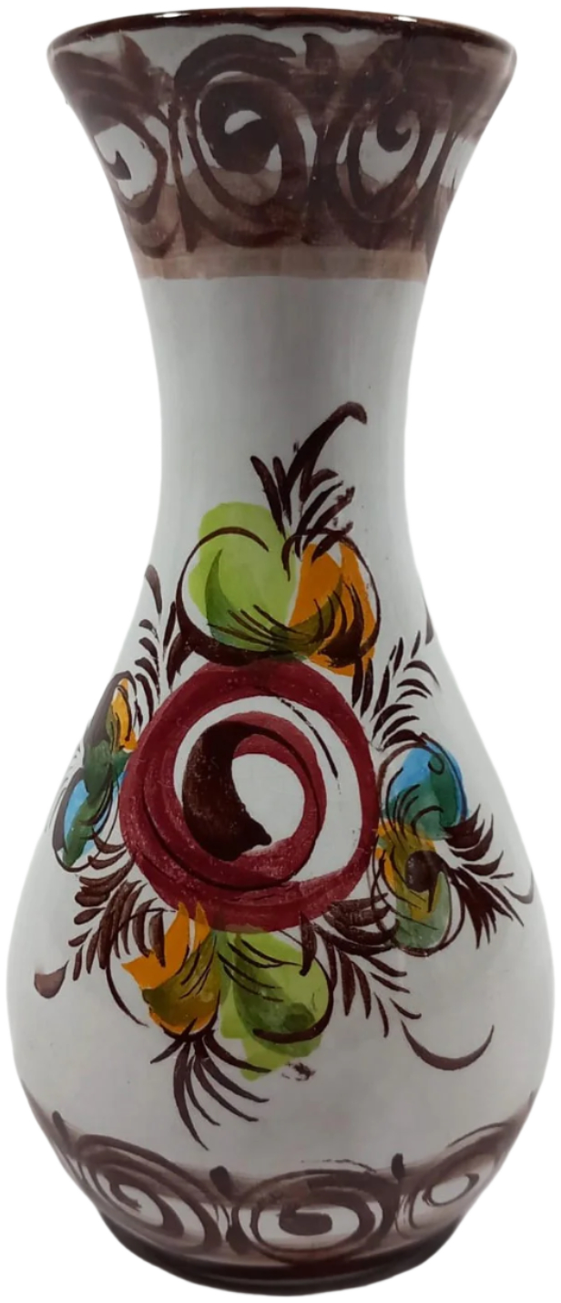 Early 20th-Century Hand-Painted Vase – Alcobaça, Portugal