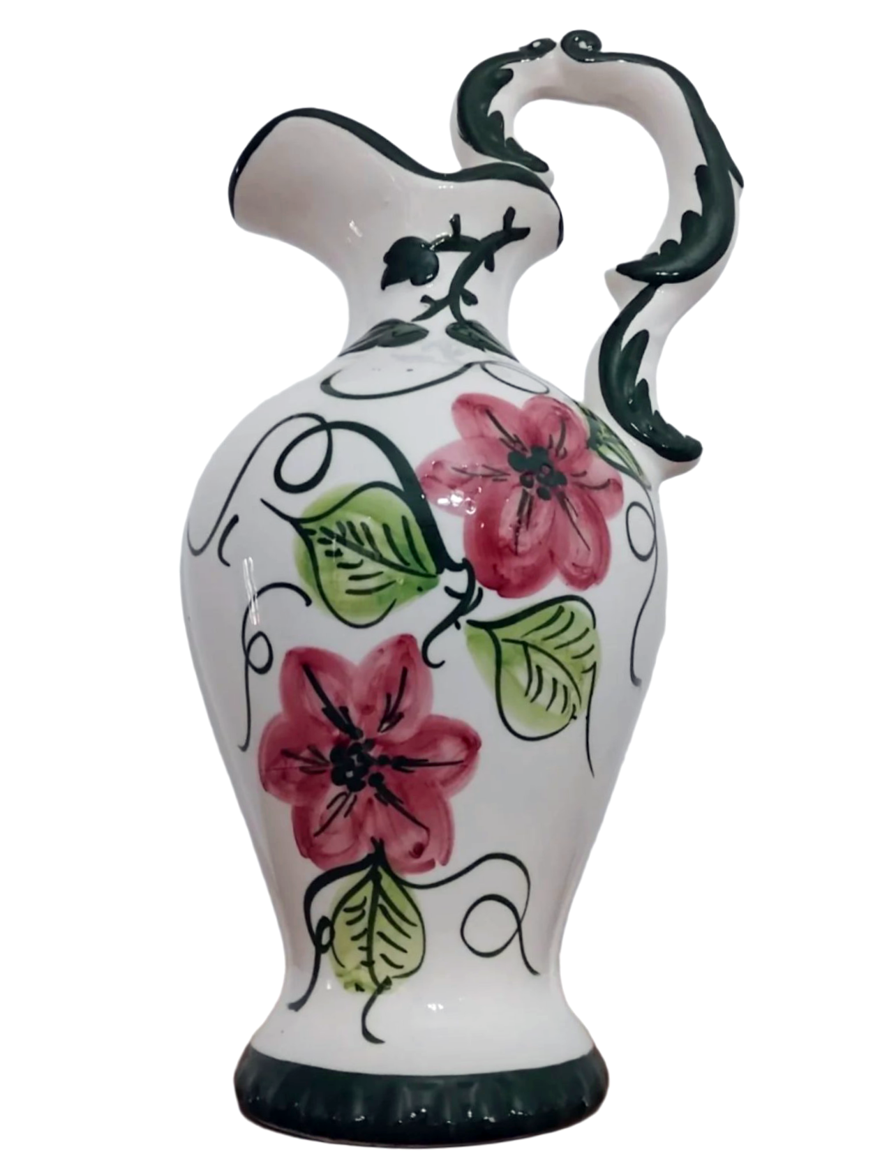 Hand-Painted 50 cm Decorative Alcobaça Pitcher