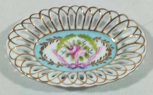 Paris Royal Porcelain Reticulated Dish, 1940s–1950s