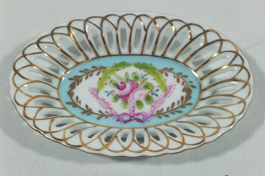 Paris Royal Porcelain Reticulated Dish, 1940s–1950s