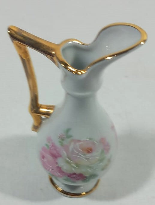 Vintage JBS Portugal Hand-Painted Porcelain Vase (1930s–1940s)