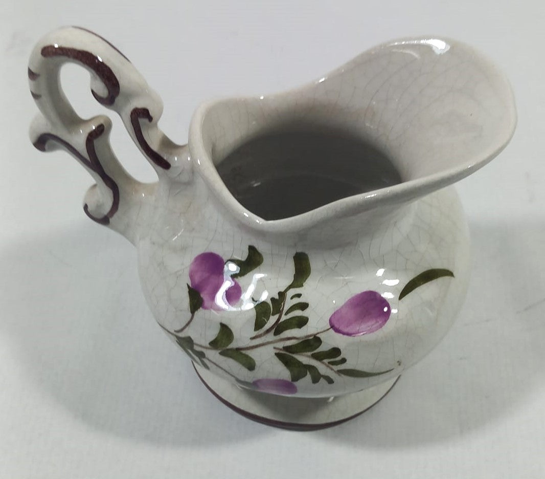 19th-Century Alcobaça Hand-Painted Gravy Boat