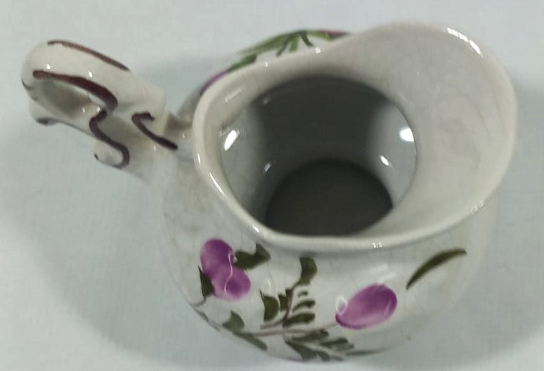 19th-Century Alcobaça Hand-Painted Gravy Boat