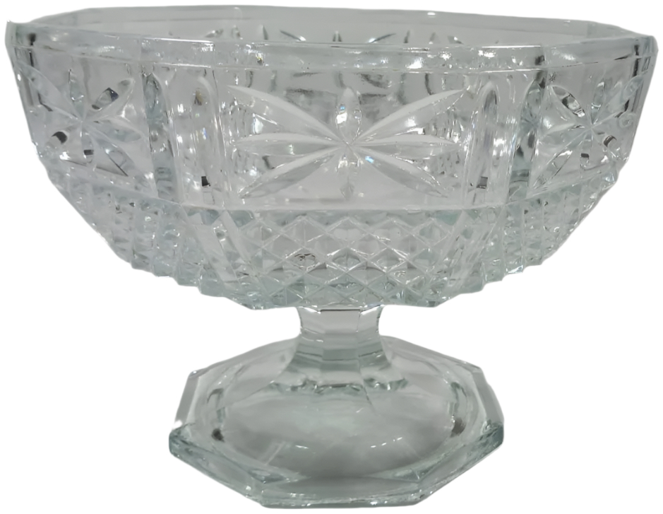 Portuguese Crystal Fruit Bowl – 1940s–1950s