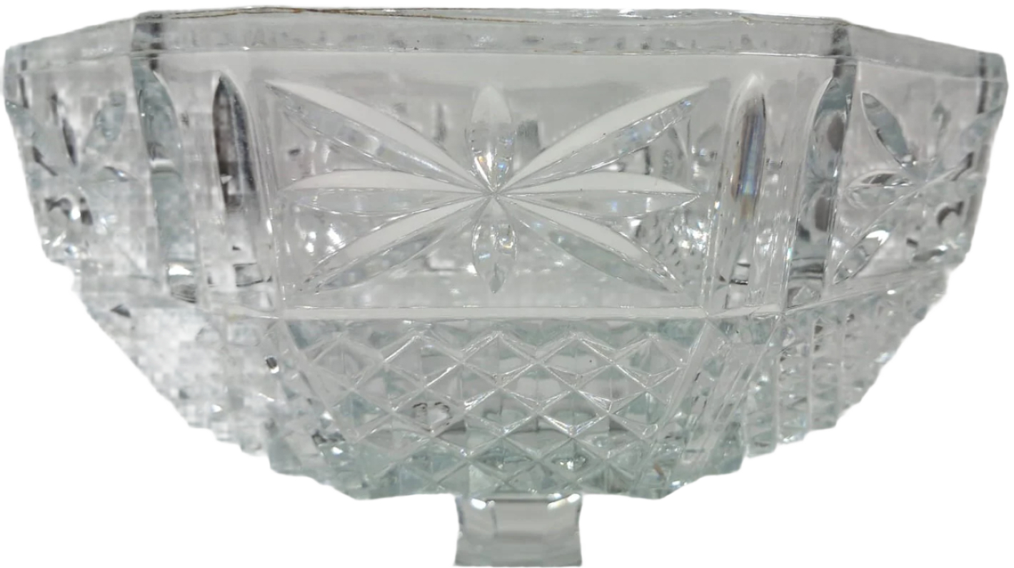 Portuguese Crystal Fruit Bowl – 1940s–1950s