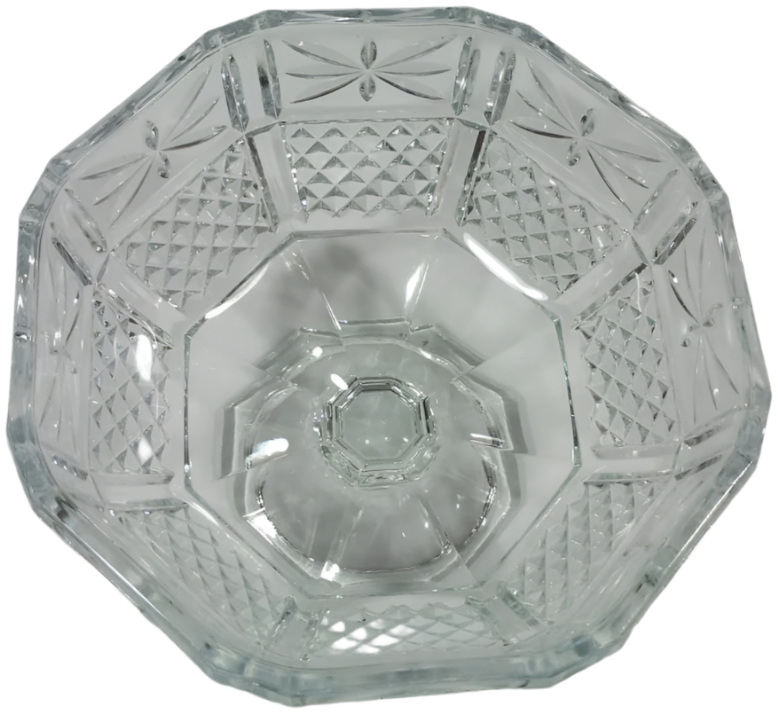 Portuguese Crystal Fruit Bowl – 1940s–1950s