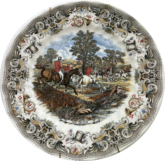 Traditional English Fox Hunting Plate - "The Death"